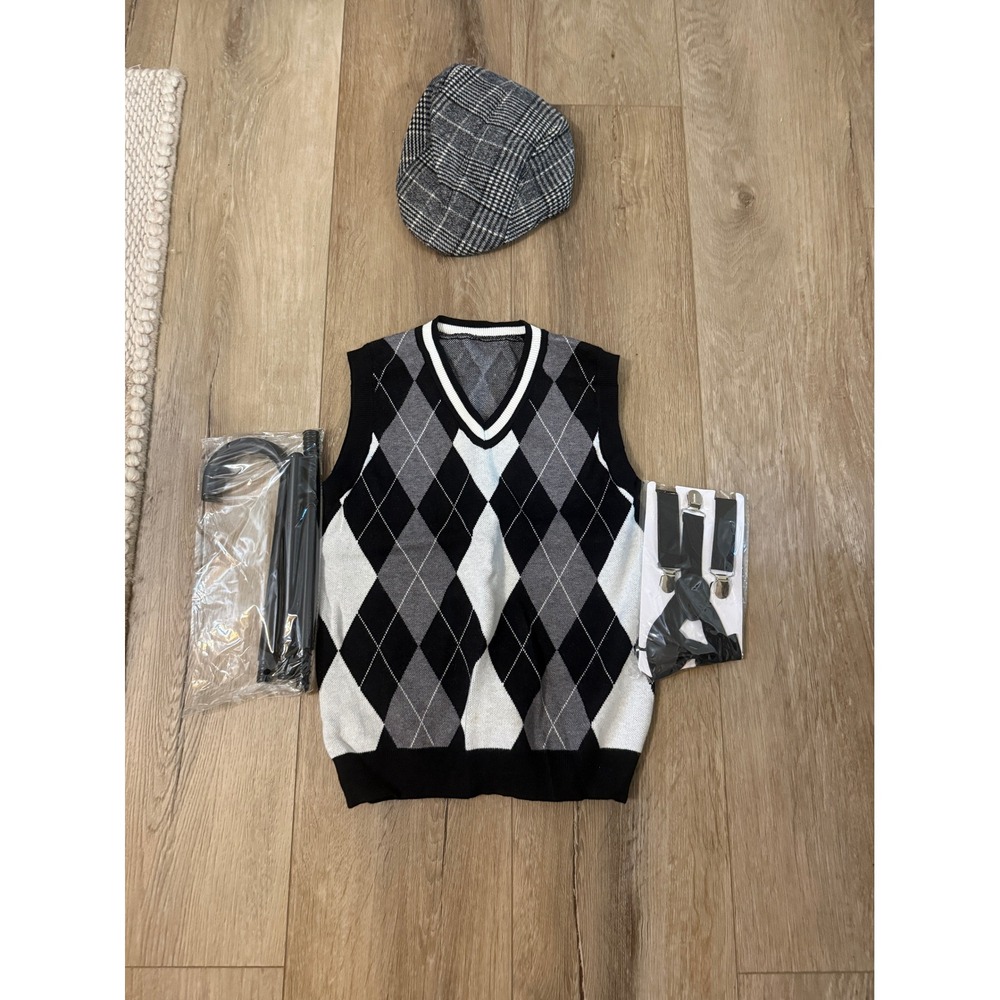 old man halloween costume accessories for kids, boy size large